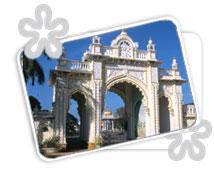 Gate to Maharaja's Palace, Mysore South India Tourism